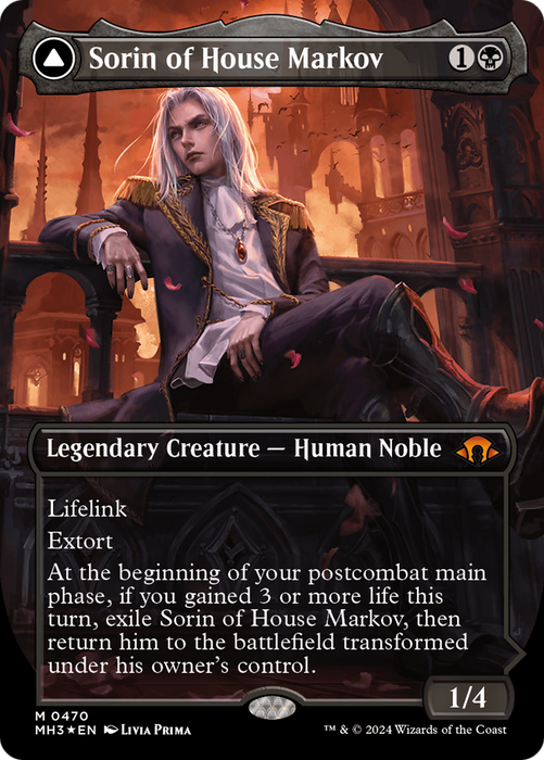 Sorin of House Markov // Sorin, Ravenous Neonate (Borderless) [MH3-470] Foil - Modern Horizons 3