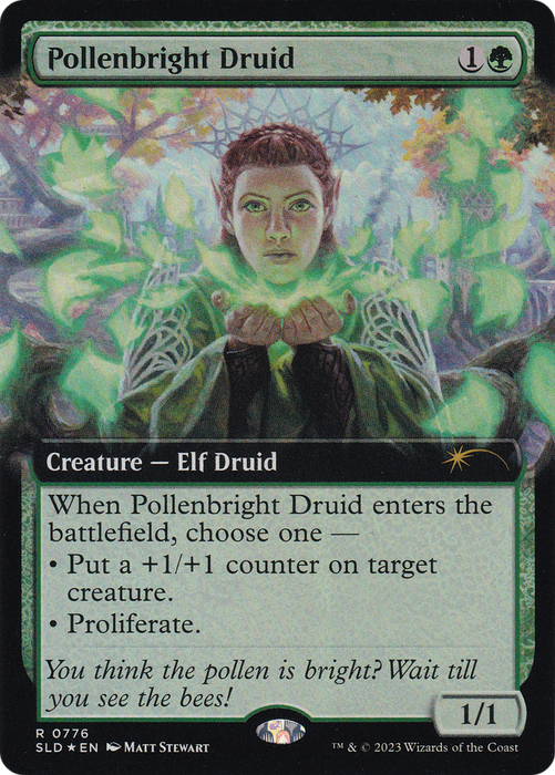 Pollenbright Druid (Extended Art) [SLD-776] - Secret Lair Drop