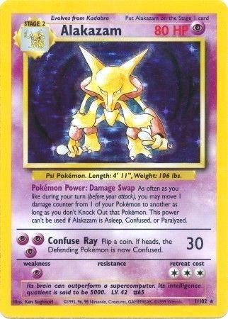 Image for Alakazam (001/102) (1st Edition Holofoil) [Base Set] - Pokemon