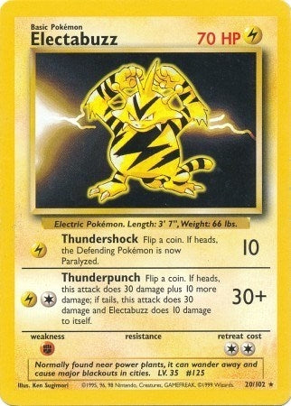 Image for Electabuzz (020/102) [Base Set] - Pokemon