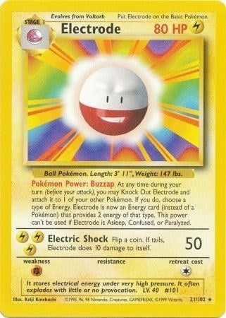 Image for Electrode (021/102) [Base Set] - Pokemon