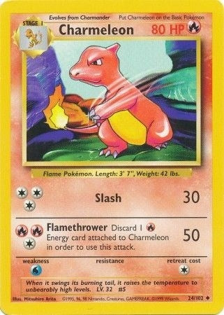 Image for Charmeleon (024/102) [Base Set] - Pokemon