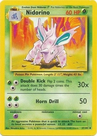 Image for Nidorino (037/102) [Base Set] - Pokemon