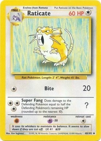 Image for Raticate (040/102) [Base Set] - Pokemon
