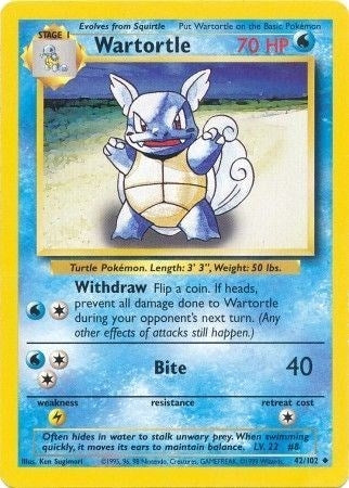 Image for Wartortle (042/102) [Base Set] - Pokemon