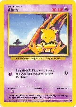 Image for Abra (043/102) [Base Set] - Pokemon