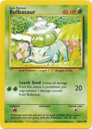 Image for Bulbasaur (044/102) [Base Set] - Pokemon