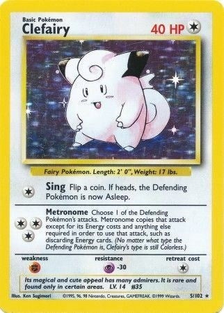 Image for Clefairy (005/102) (Holofoil) [Base Set] - Pokemon