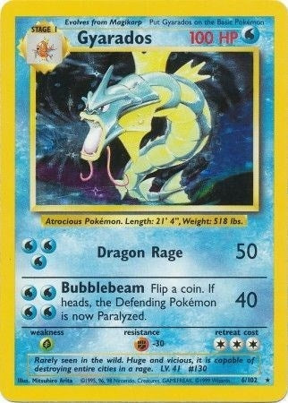 Image for Gyarados (006/102) (Holofoil) [Base Set] - Pokemon
