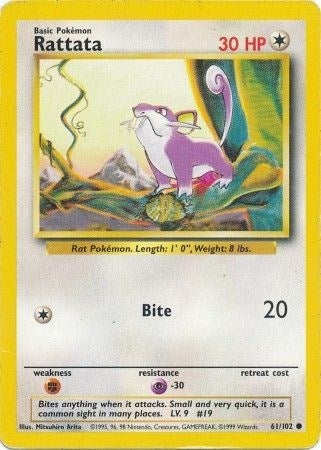 Image for Rattata (061/102) [Base Set] - Pokemon