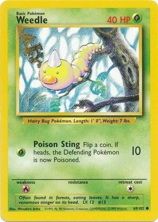Image for Weedle (069/102) [Base Set] - Pokemon