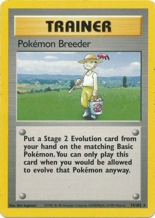 Image for Pokemon Breeder (076/102) [Base Set] - Pokemon