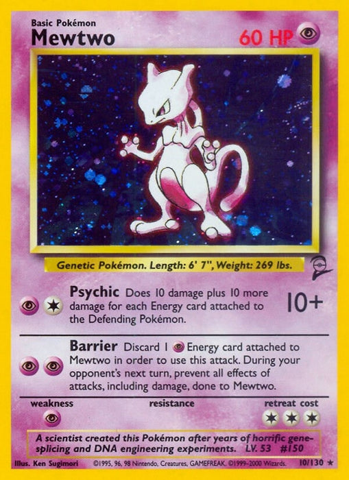 Image for Mewtwo (010/130) (Holofoil) [Base Set 2] - Pokemon