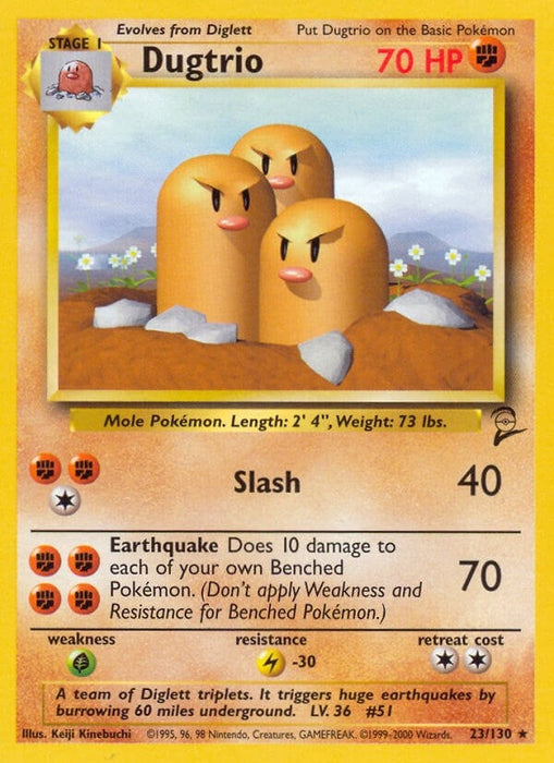 Image for Dugtrio (023/130) [Base Set 2] - Pokemon