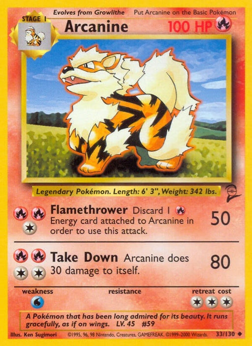 Image for Arcanine (033/130) [Base Set 2] - Pokemon