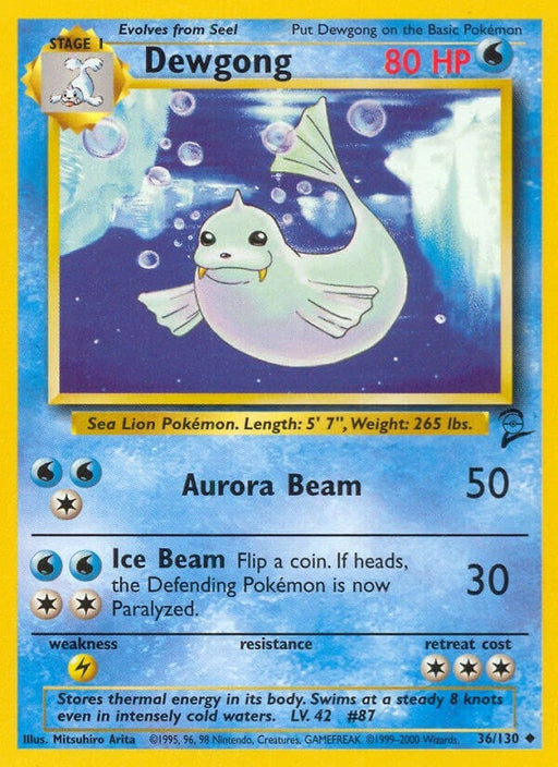 Image for Dewgong (036/130) [Base Set 2] - Pokemon