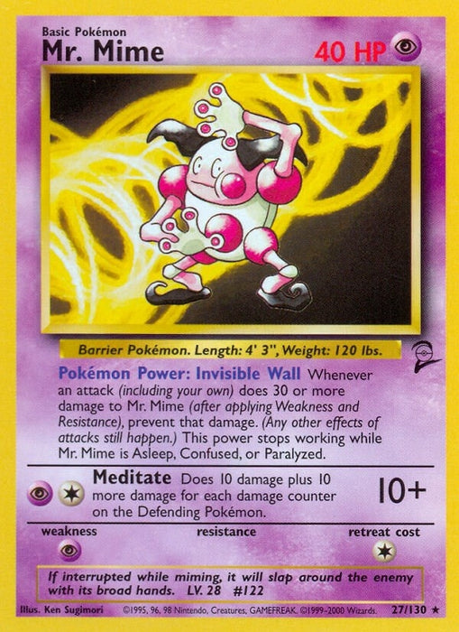 Image for Mr. Mime (027/130) [Base Set 2] - Pokemon