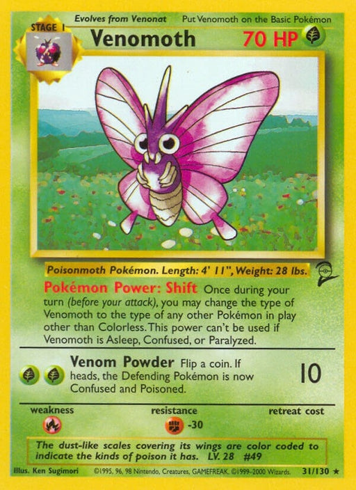 Image for Venomoth (031/130) [Base Set 2] - Pokemon
