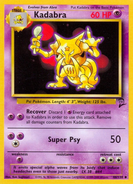 Image for Kadabra (046/130) [Base Set 2] - Pokemon