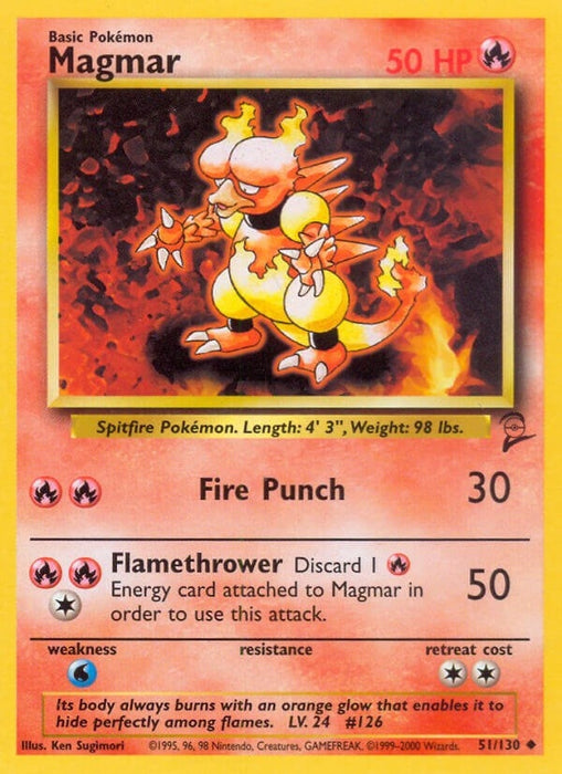 Image for Magmar (051/130) [Base Set 2] - Pokemon