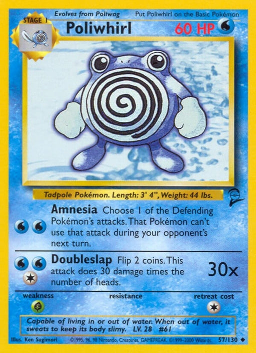 Image for Poliwhirl (057/130) [Base Set 2] - Pokemon