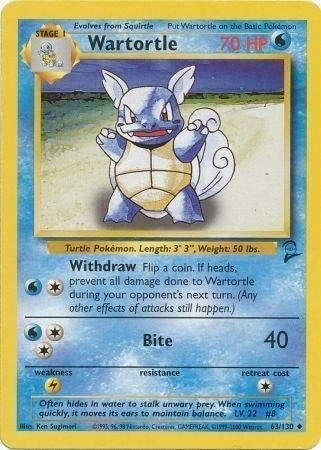 Image for Wartortle (063/130) [Base Set 2] - Pokemon