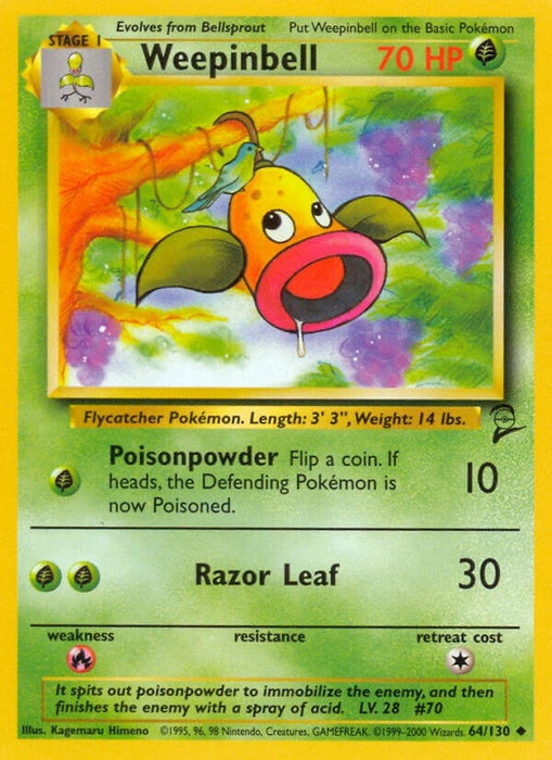 Image for Weepinbell (064/130) [Base Set 2] - Pokemon