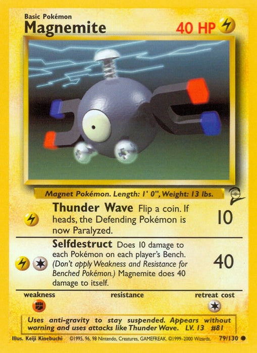 Image for Magnemite (079/130) [Base Set 2] - Pokemon