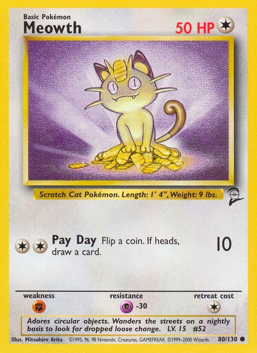 Image for Meowth (080/130) [Base Set 2] - Pokemon