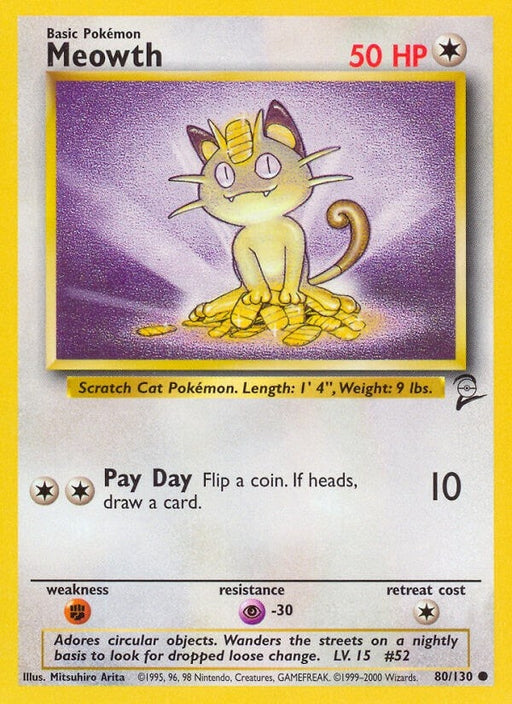 Image for Meowth (080/130) [Base Set 2] - Pokemon