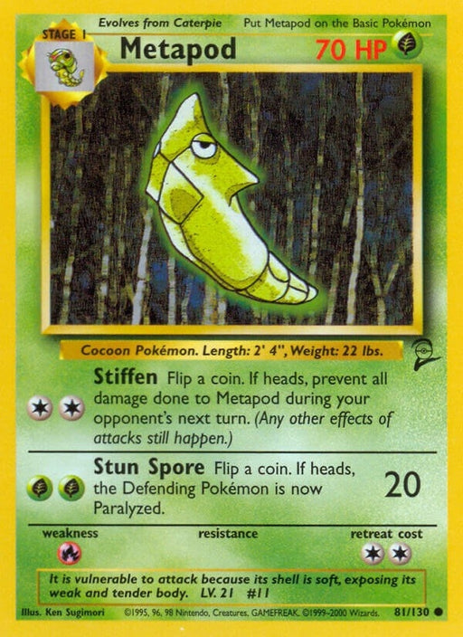 Image for Metapod (081/130) [Base Set 2] - Pokemon