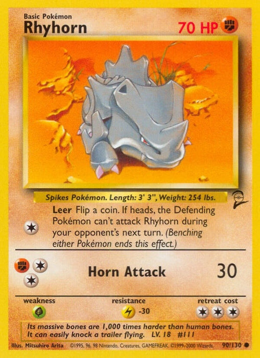 Image for Rhyhorn (090/130) [Base Set 2] - Pokemon