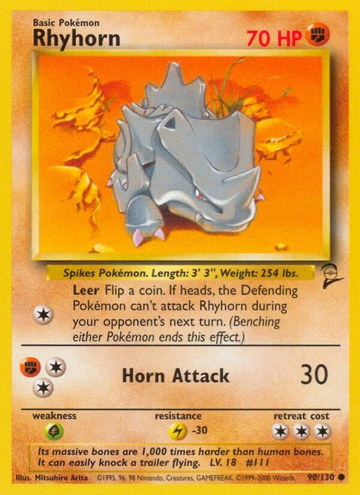 Image for Rhyhorn (090/130) [Base Set 2] - Pokemon