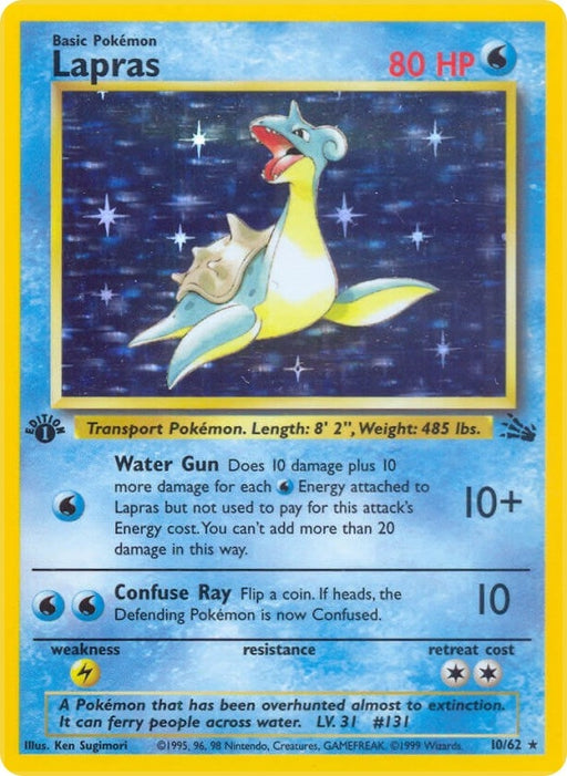 Image for Lapras (10) (10/62) (Unlimited Holofoil) [Fossil] - Pokemon
