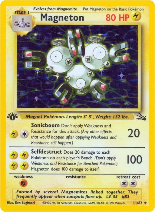 Image for Magneton (11) (11/62) (1st Edition Holofoil) [Fossil] - Pokemon