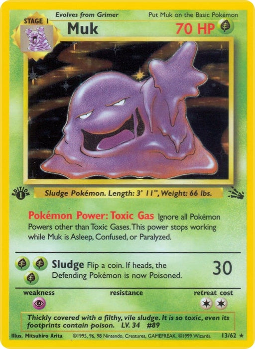 Image for Muk (13) (13/62) (Unlimited Holofoil) [Fossil] - Pokemon