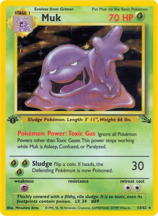 Image for Muk (13) (13/62) (1st Edition Holofoil) [Fossil] - Pokemon