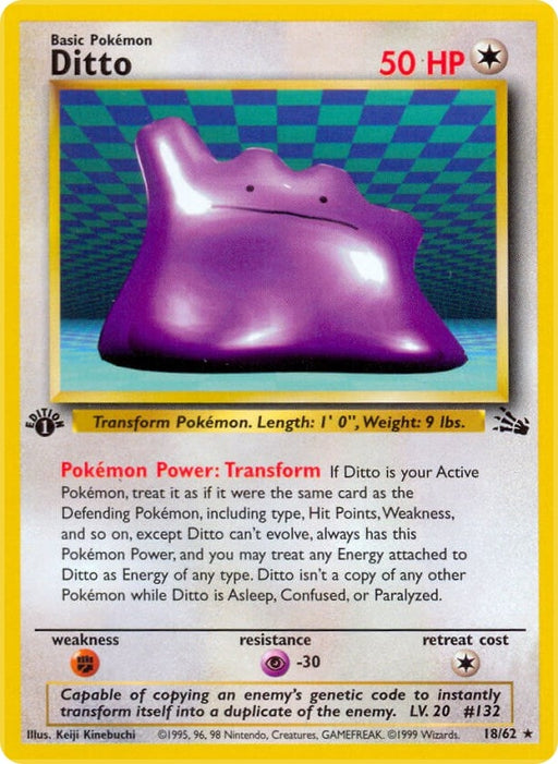 Image for Ditto (18) (18/62) (Unlimited) [Fossil] - Pokemon