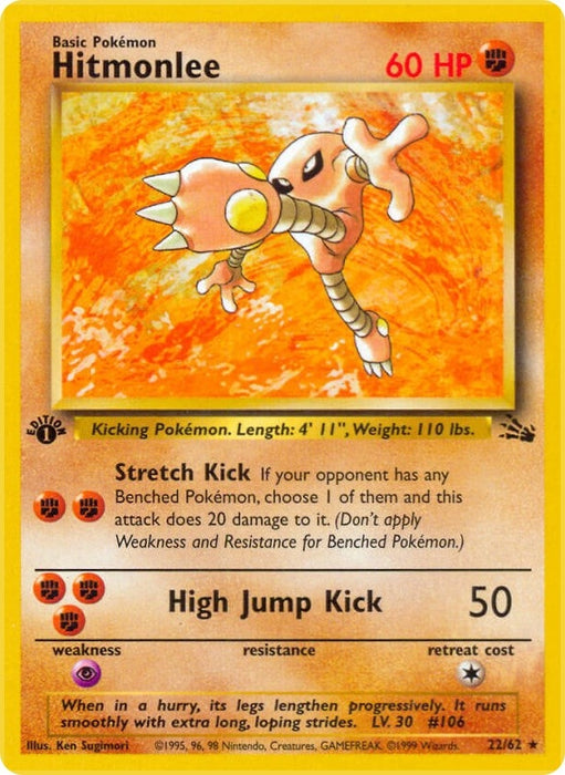 Image for Hitmonlee (22) (22/62) (Unlimited) [Fossil] - Pokemon