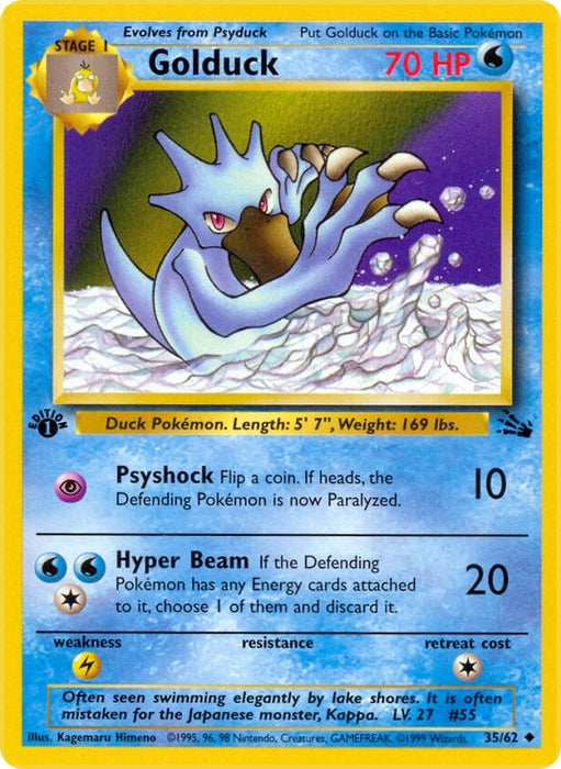 Image for Golduck (35/62) (1st Edition) [Fossil] - Pokemon