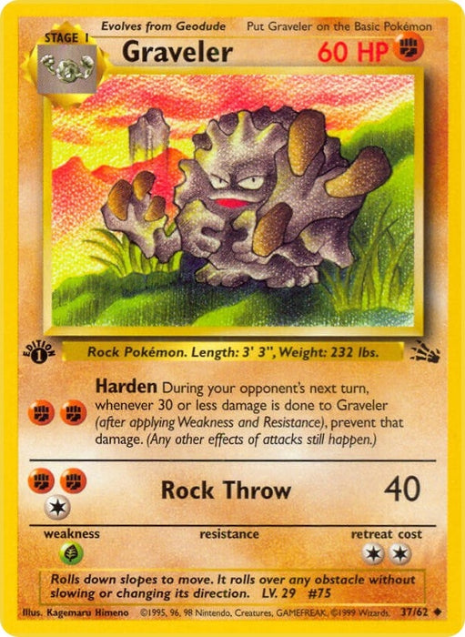 Image for Graveler (37/62) (1st Edition) [Fossil] - Pokemon