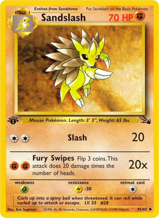 Image for Sandslash (41/62) (Unlimited) [Fossil] - Pokemon