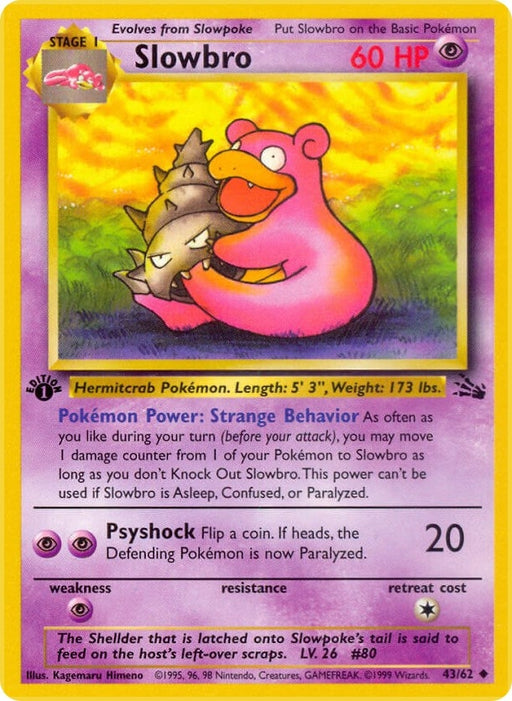 Image for Slowbro (43/62) (Unlimited) [Fossil] - Pokemon