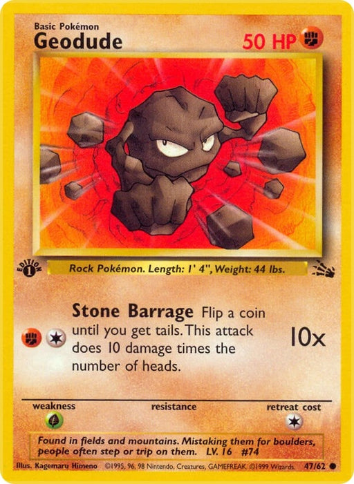 Image for Geodude (47/62) (1st Edition) [Fossil] - Pokemon