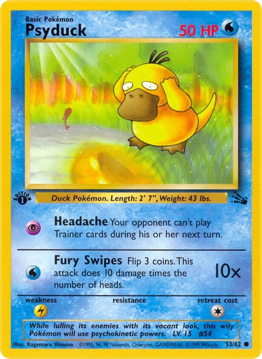Image for Psyduck (53/62) (1st Edition) [Fossil] - Pokemon
