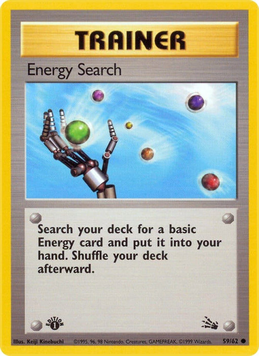 Image for Energy Search (59/62) (1st Edition) [Fossil] - Pokemon