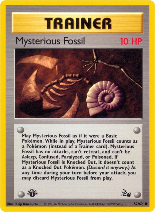 Image for Mysterious Fossil (62/62) (1st Edition) [Fossil] - Pokemon