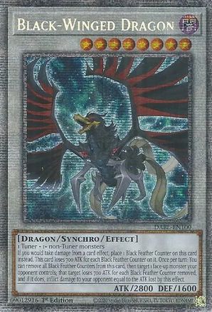 Black-Winged Dragon (Starlight Rare) (DABL-EN100) 1st Edition [Darkwing Blast]