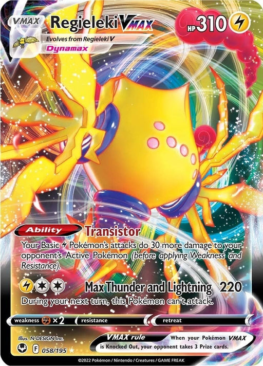 Image for Regieleki VMAX (058/195) (Holofoil) [SWSH12: Silver Tempest] - Pokemon