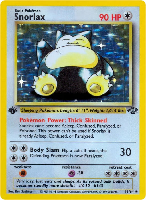 Image for Snorlax (11) (11/64) (1st Edition Holofoil) [Jungle] - Pokemon